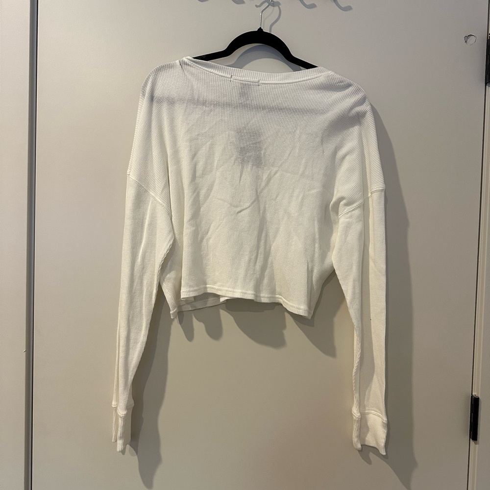 Women's White Long Sleeve Top